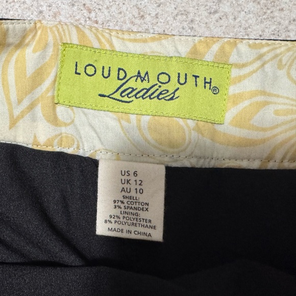 🐥Loudmouth Ladies Golf Skort Skirt Black Size 6 Rubber Duck Embroidered Rare - Picture 5 of 6